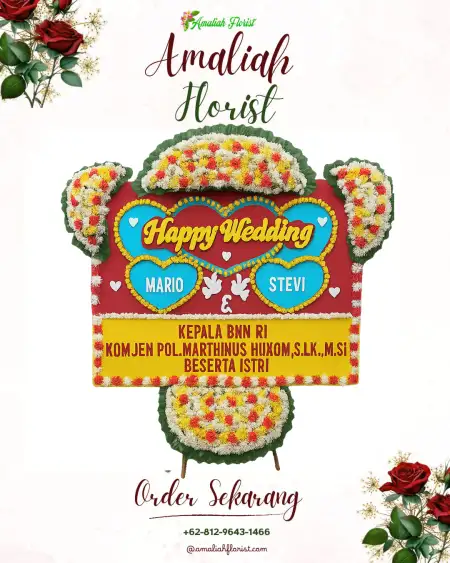 Papan Bunga Pernikahan Pusakamulya